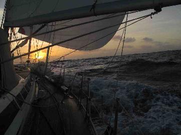 Sunset from on board Milanto