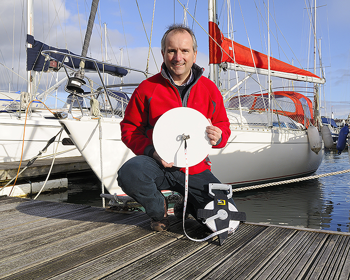 Dr Richard Kirby with a Secchi Disk