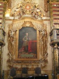 Inside Coimbra University Library